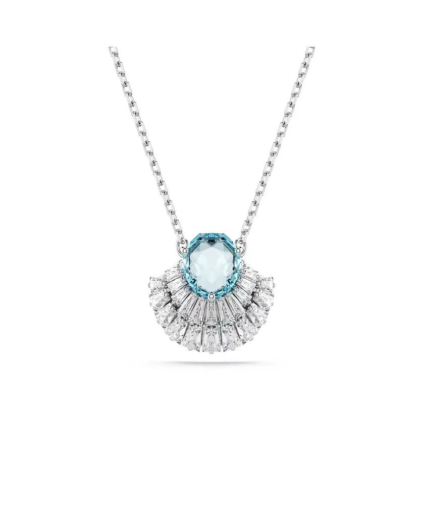 Swarovski Shell, Blue, Rhodium Plated Idyllia Pendant Necklace 1