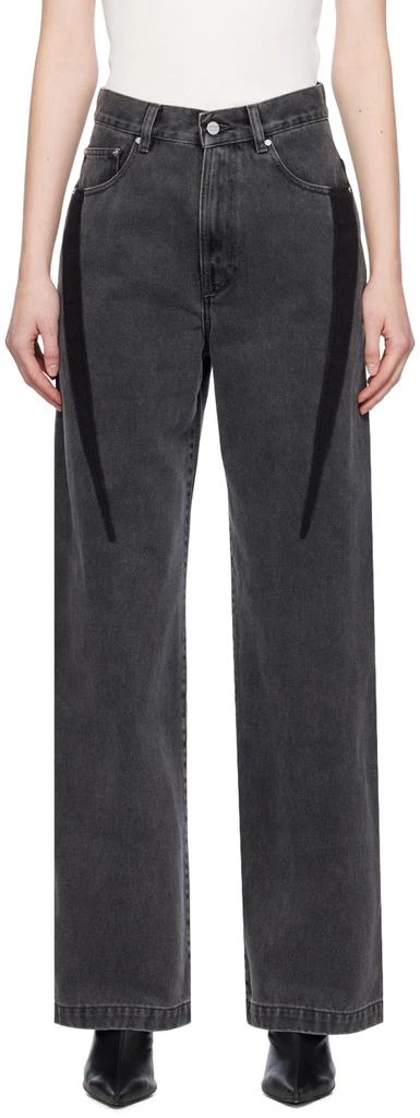 Dion Lee Black Slouchy Darted Jeans 1