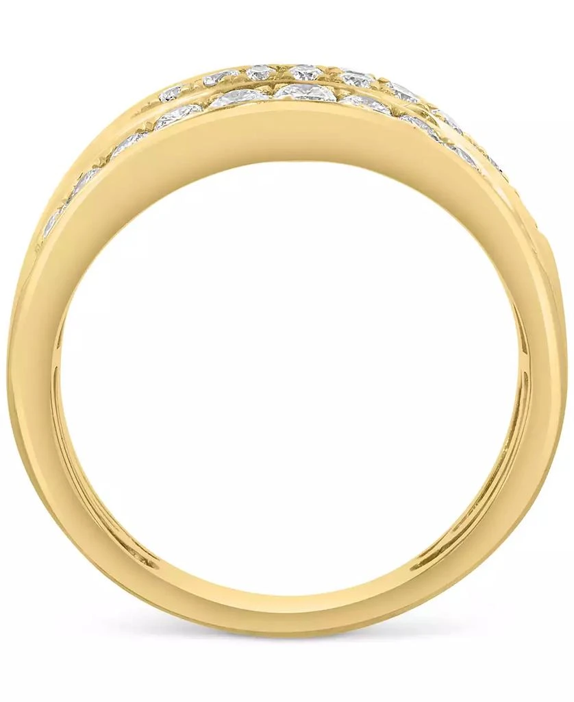 Effy EFFY® Diamond Multirow Wide Statement Ring (1-1/20 ct. t.w.) in 14k Gold 4