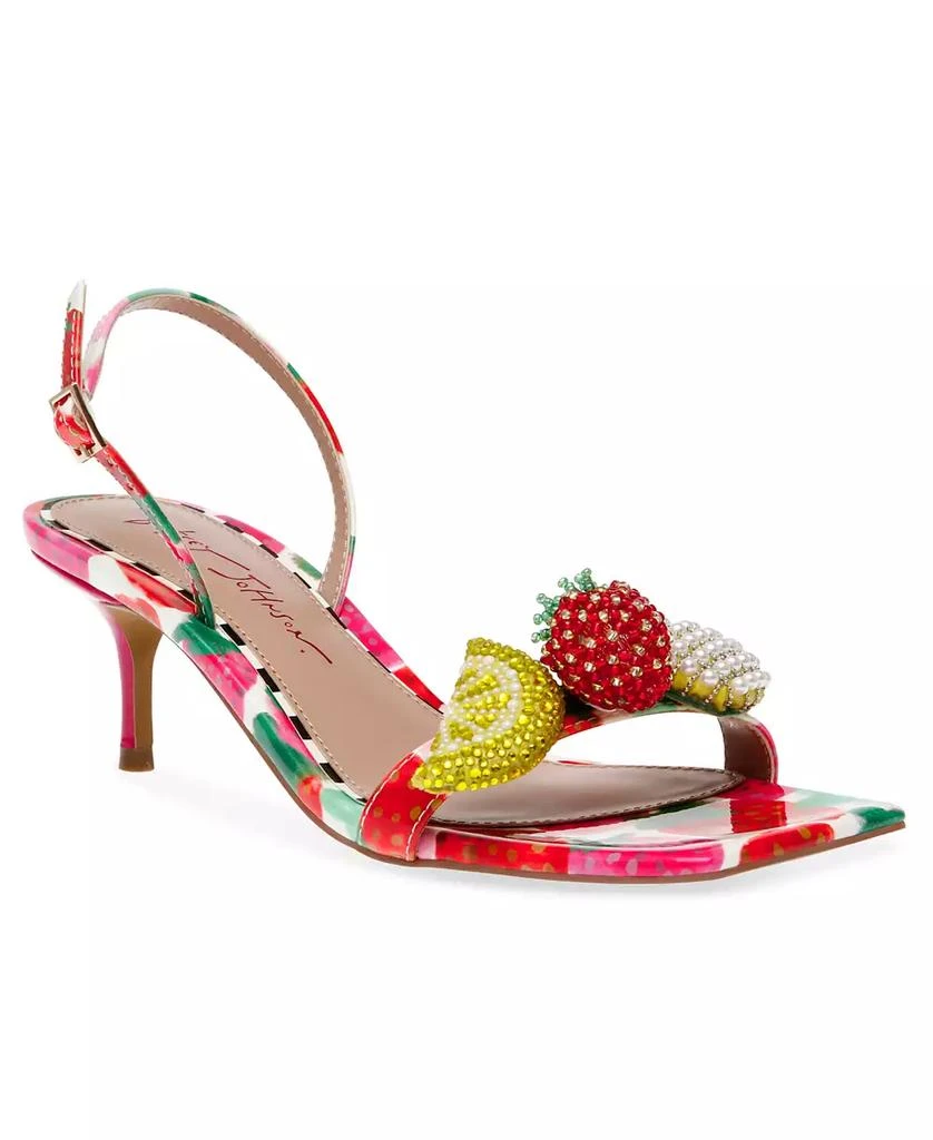 Betsey Johnson Women's Colson Fruit Kitten-Heel Dress Sandals 1