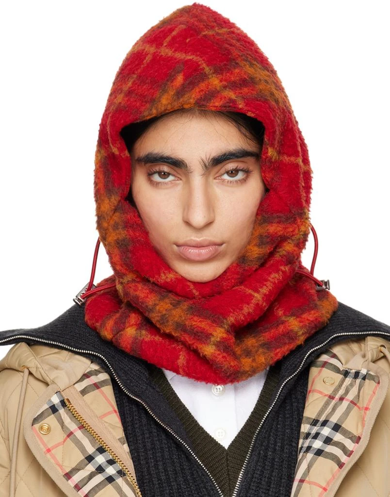 Burberry Red Check Fleece Balaclava 1