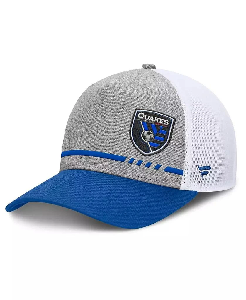 Fanatics Men's Heather Gray San Jose Earthquakes Low Block Trucker Adjustable Hat 1