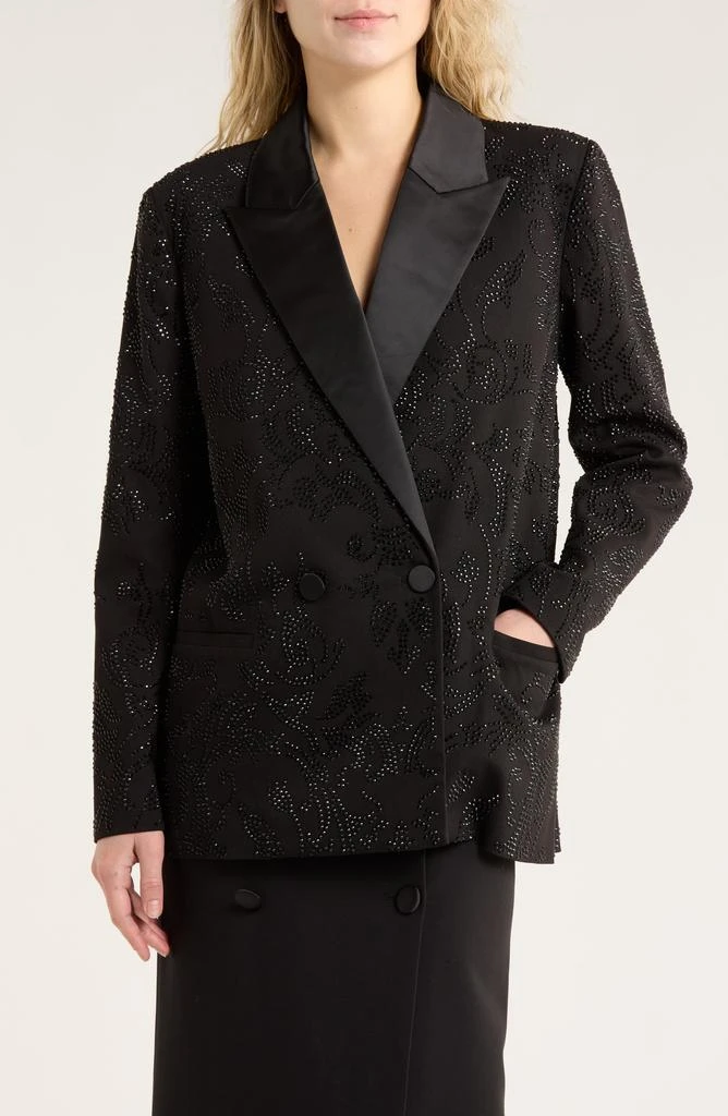 L
Agence Jericho Crystal Embellished Double Breasted Blazer