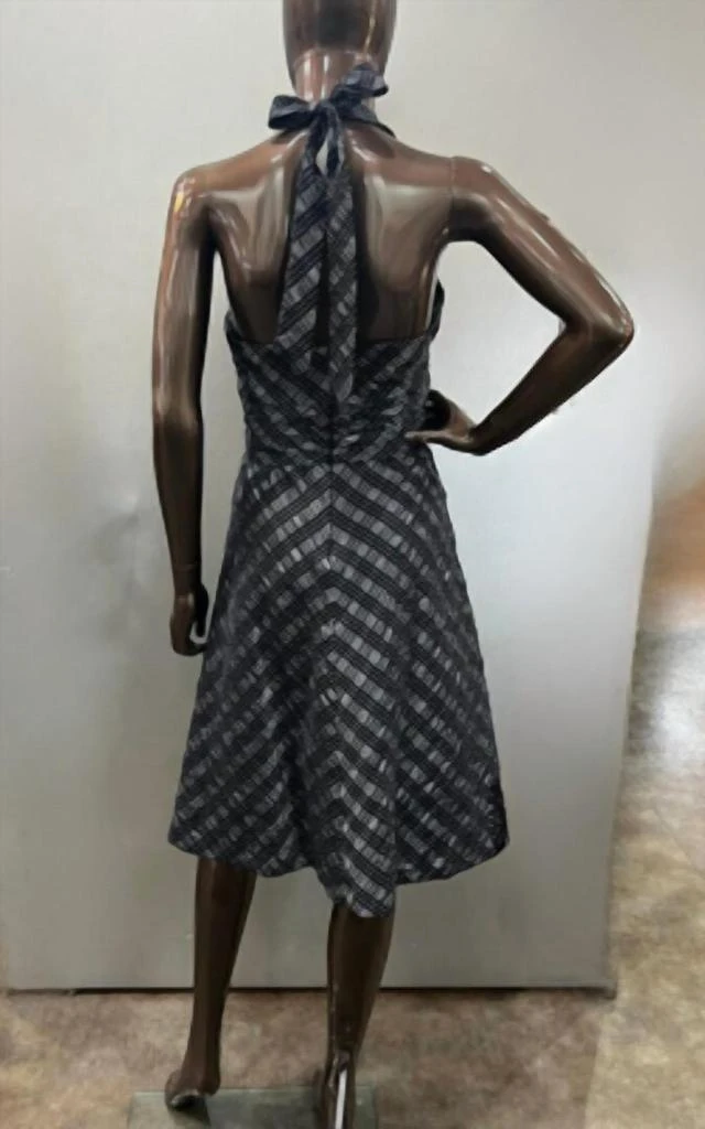 Donna Ricco Donna Ricco - Taffeta Plaid Halter Cocktail Dress 2