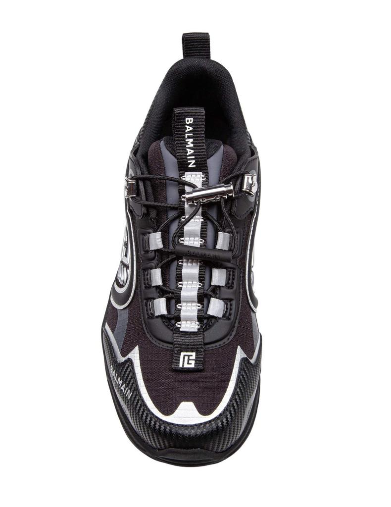 スニーカー Cosmic Dust Sneakers - Balmain - Leather - Neutral B-Court B-Buzz trainers in embossed calfskin black - Women