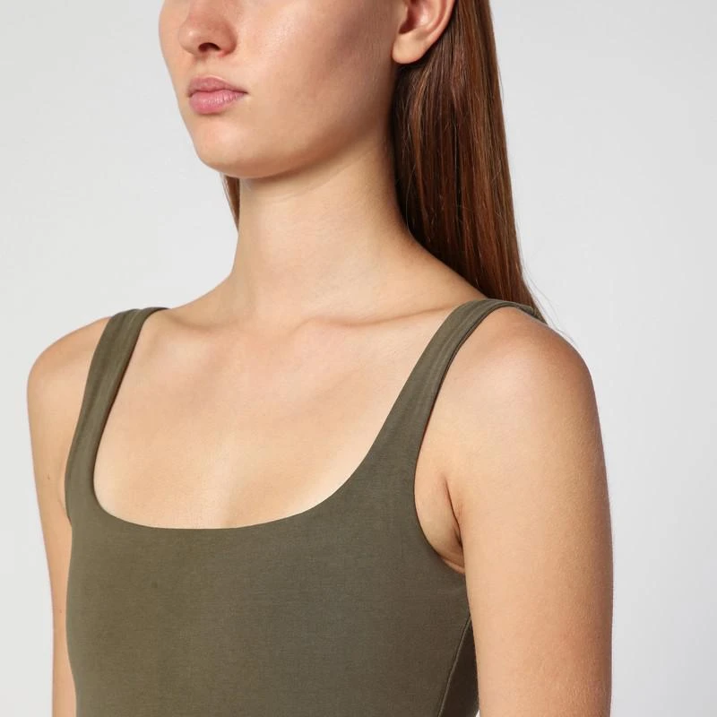 Entire Studios Organic cotton military green bodysuit 4
