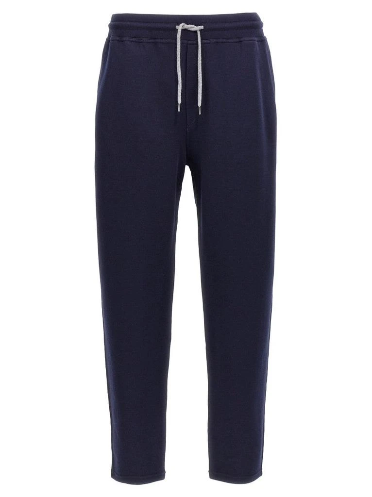Brunello Cucinelli Tailored Black Joggers With Adjustable Waist 1