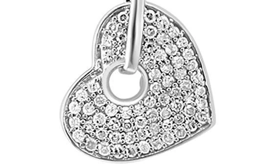 Effy Sterling Silver Pavé Diamond Heart Y-Necklace - 0.24ct. 4