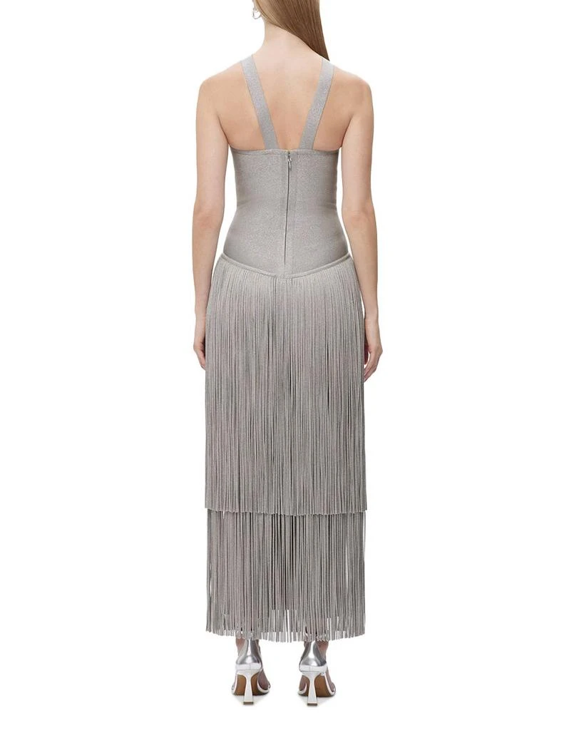 Herve Leger Kennedy Metallic Fringe Gown 3