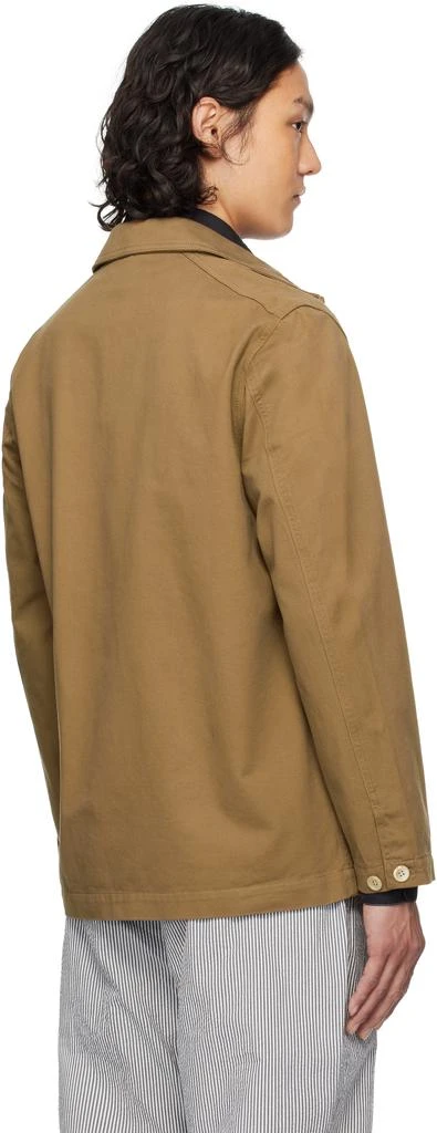 Drake's Tan Cotton Three-Pocket Chore Jacket 3