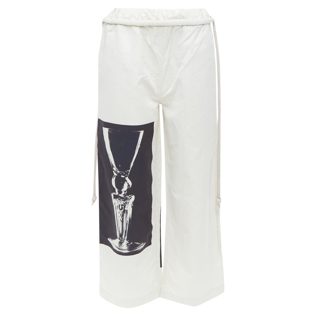 PORTS 1961 Ports Cotton Silk Glass Photo Print Drawstring Waist Pants