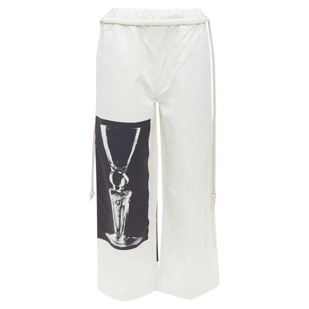 PORTS 1961 Ports Cotton Silk Glass Photo Print Drawstring Waist Pants 1