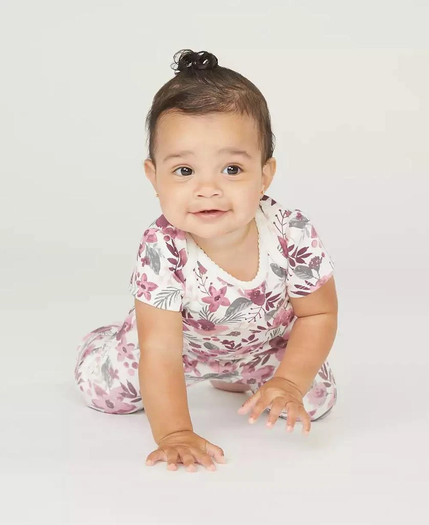 Huggies Baby Girls Organic Short Sleeve Bodysuits 3-Pack 12