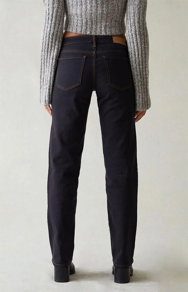 PacSun Stretch Black Low Rise Straight Leg Jeans 4