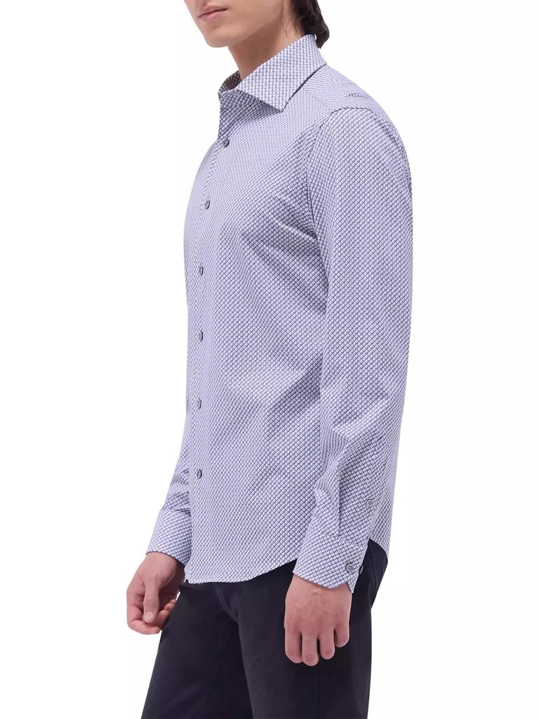 BUGATCHI Devon Printed Stretch Cotton Shirt 4
