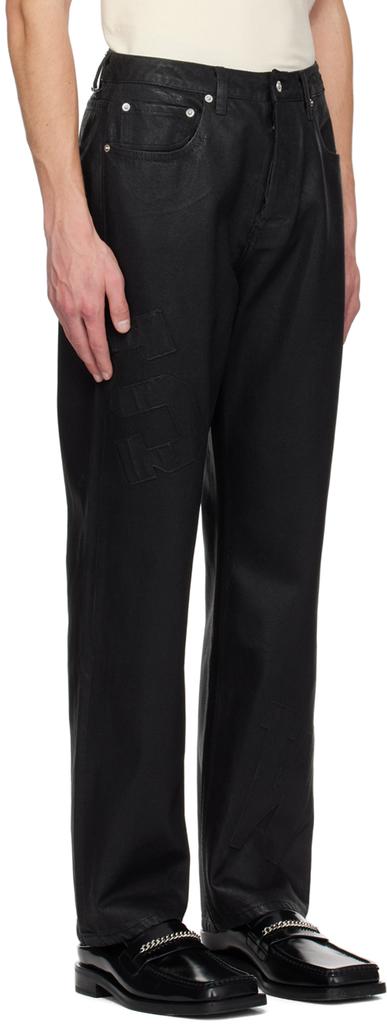 Saintwoods Black Waxed Jeans