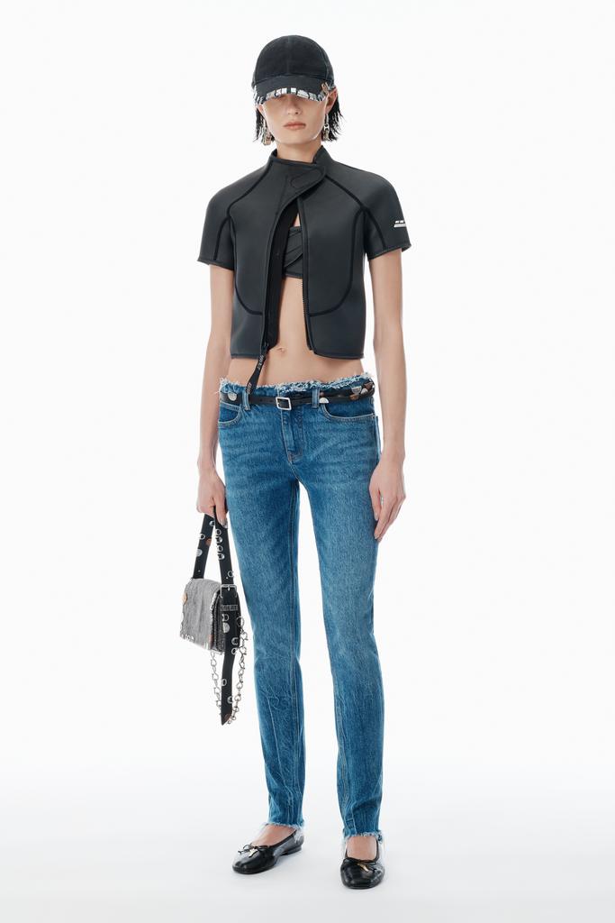 Alexander Wang deep blue pre-styled skinny jeans