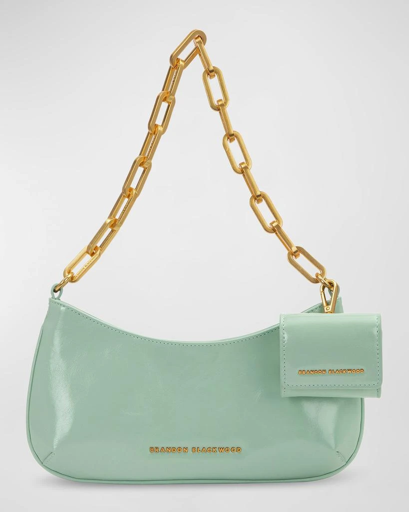 Brandon Blackwood Jacqueline Patent Leather Chain Shoulder Bag 1