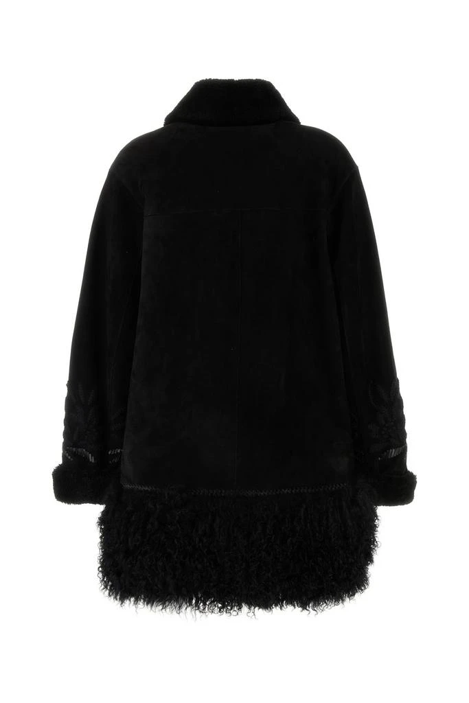 ERMANNO Black shearling jacket 1