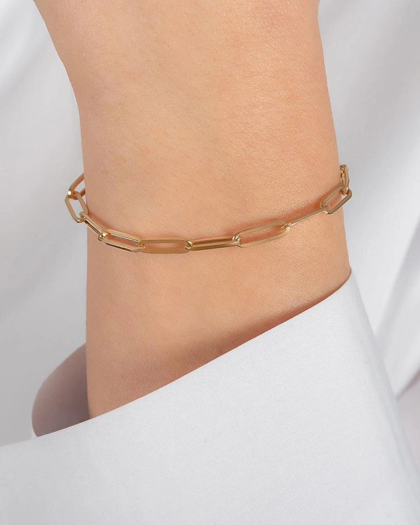 Zoe Lev 14K Yellow Gold Extra Large Paper Clip Chain Bracelet 2
