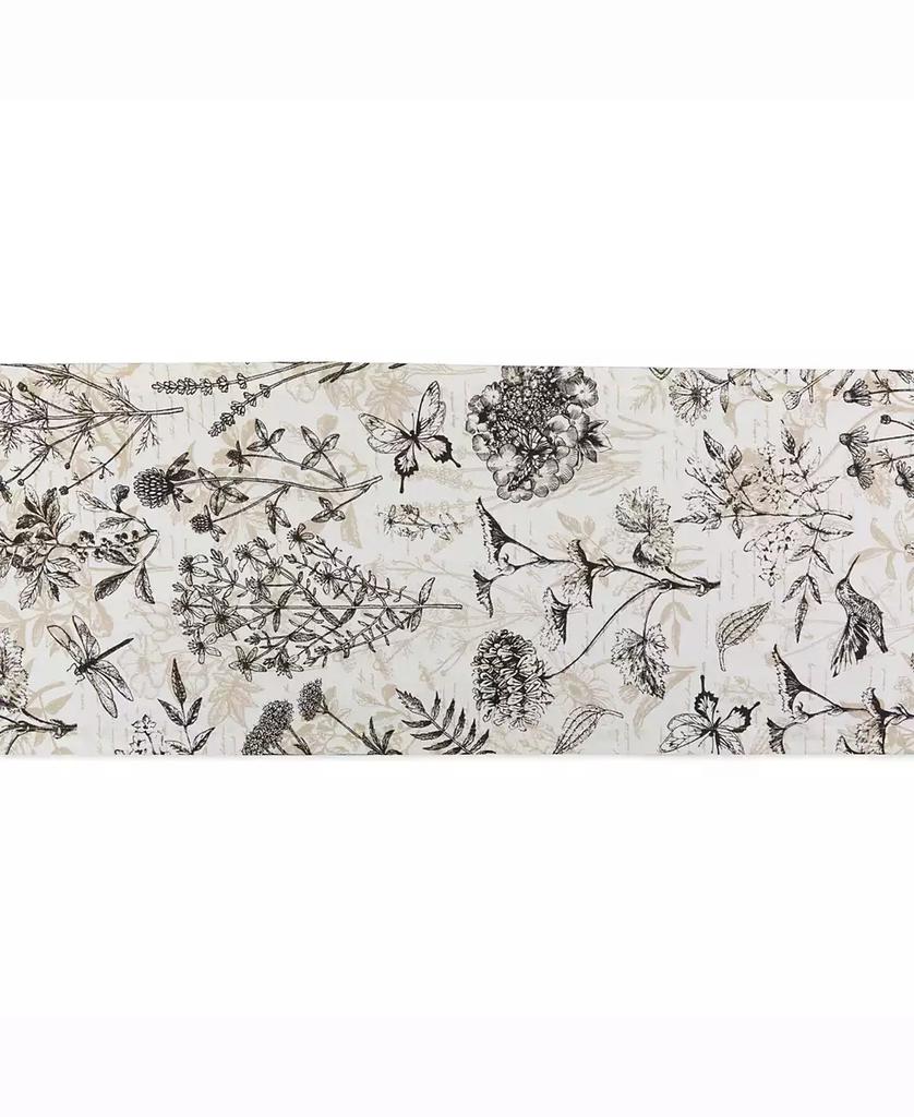 Design Imports Botanical Print Table Runner 14" X 72""