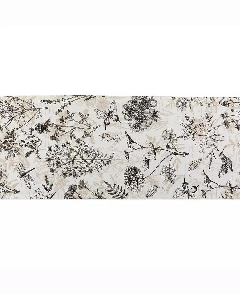 Design Imports Botanical Print Table Runner 14" X 72"" 2