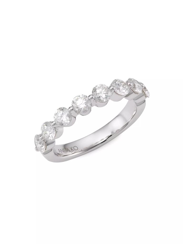 Anita Ko 18K White Gold Floating Diamond Ring