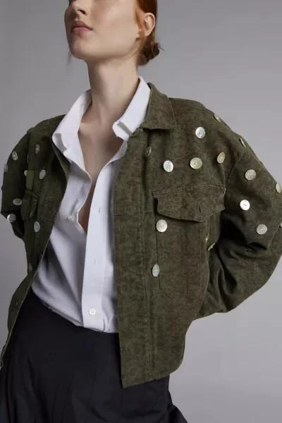 Urban Renewal ReMADE By UO Button Detail Cropped Jacket 2