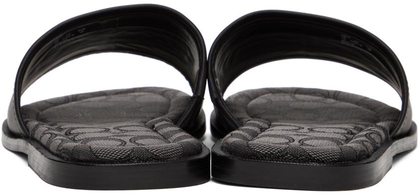 Coach 1941 Black Signature Jacquard Sandals