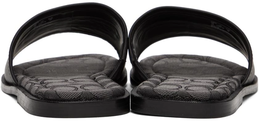 Coach 1941 Black Signature Jacquard Sandals 2