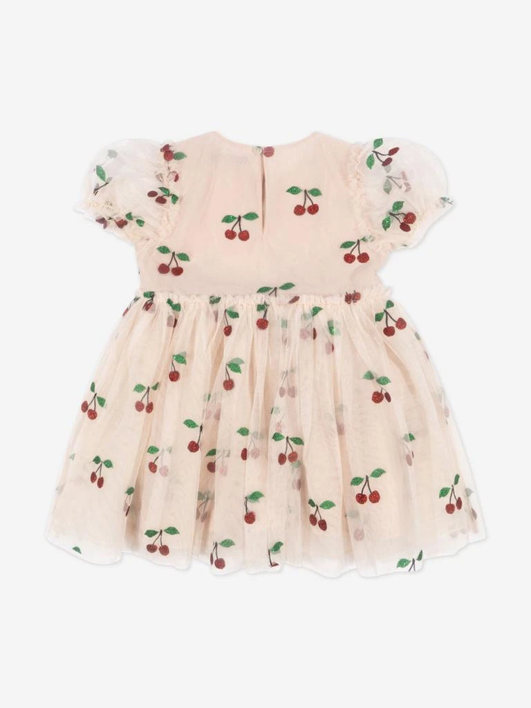 Konges Slojd Girls Tullie Cherry Dress in Ivory 3
