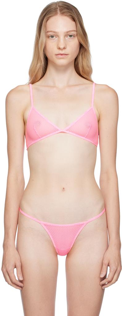 Alexander Wang Pink Semi-Sheer Bra