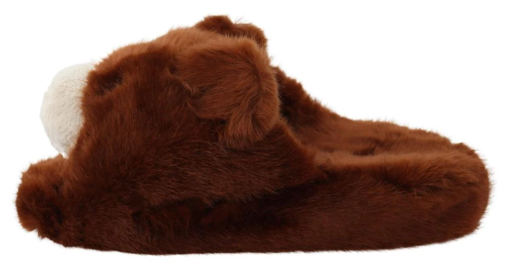 Dolce & Gabbana Dolce & Gabbana Brown Teddy Bear Slippers Sandals Shoes 6