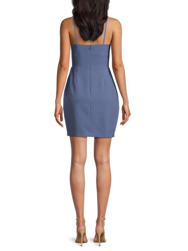 Susana Monaco Pebble Weave Square Neck Minidress 2