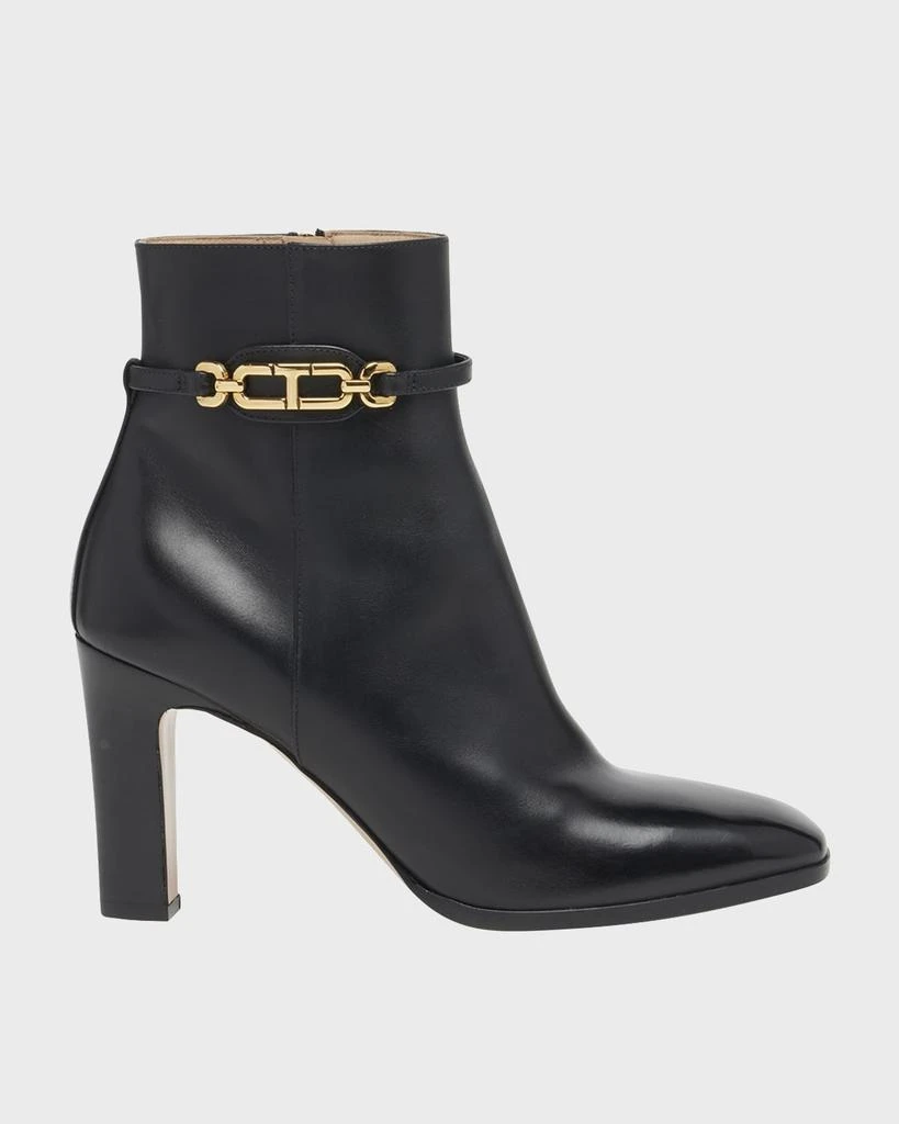 Tom Ford Calfskin Chain Zip Ankle Booties 1