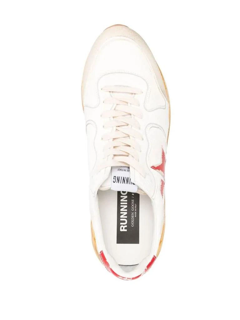 Golden Goose Golden Goose Running Sole Sneakers With Red Leather Star And Heel Tab Shoes 2