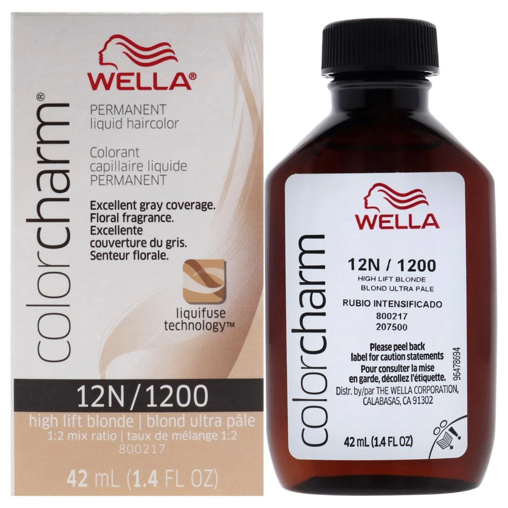 Wella Color Charm Permanent Liquid Haircolor - 12N 1200 High Lift Blonde by  for Unisex - 1.4 oz Hair Color 1