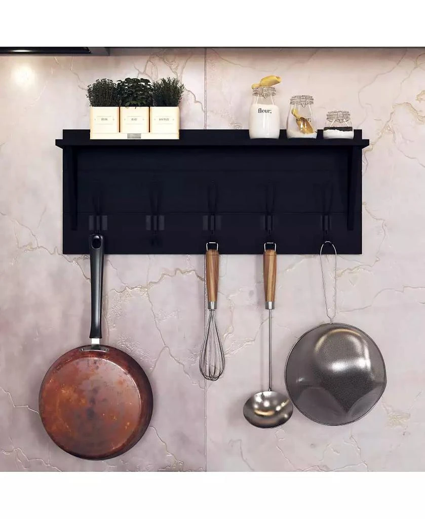 HBCY Creations Rustic Wall-Mounted Coat Rack Shelf, 24" Solid Pine Wood with Hooks, Country Style for Entryway, Kitchen
Bathroom 8