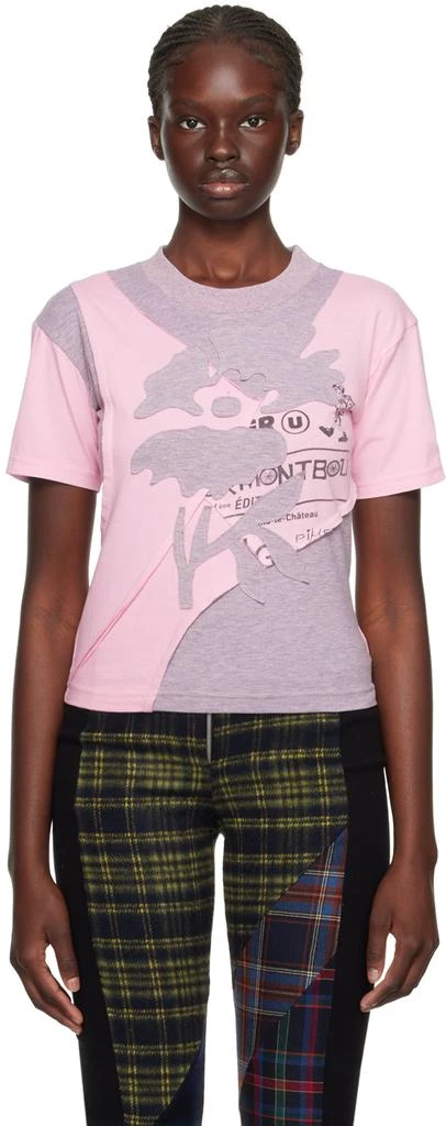 Rave Review Pink & Gray Unni T-Shirt 1