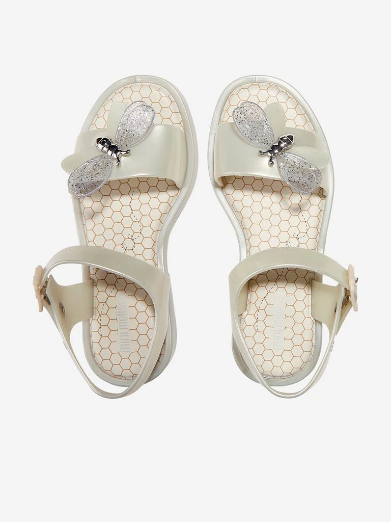 Mini Melissa Girls Mar Bugs Sandals in Ivory 4