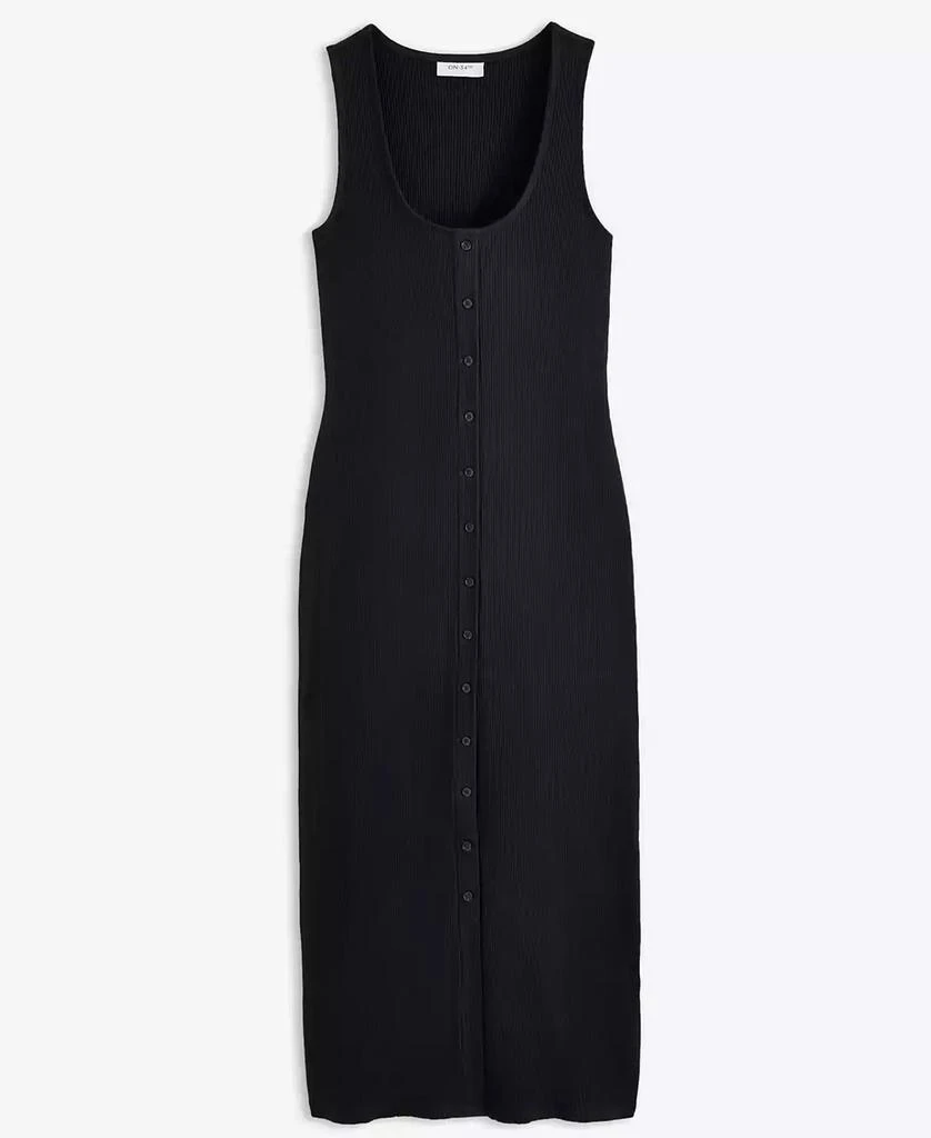 strapless open back dress Collared Long-Sleeved Ribbed Knit Midi Dress – ALİSORA main image 0