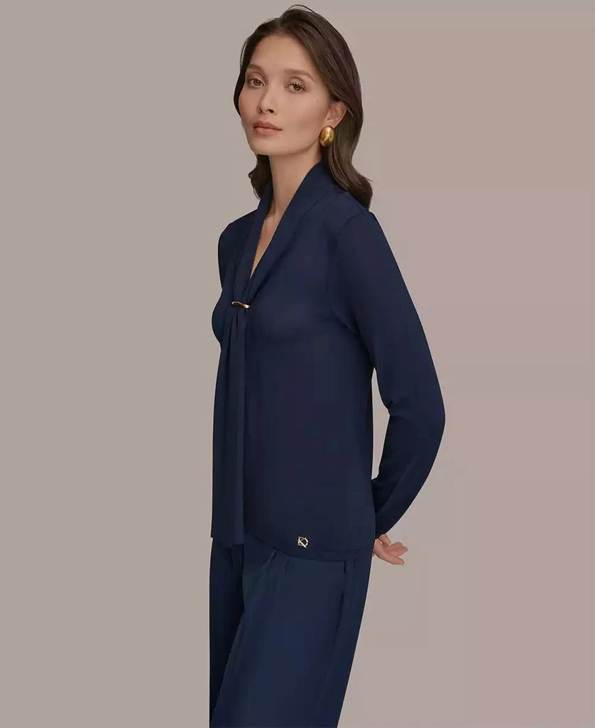 Donna Karan Women
s Long-Sleeve V-Neck Sweater 3