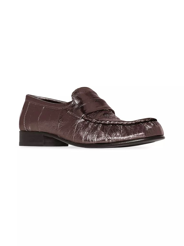 The Row Metallic Eel Skin Loafers 2