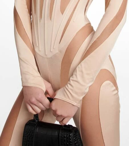 Mugler Paneled jumpsuit 5