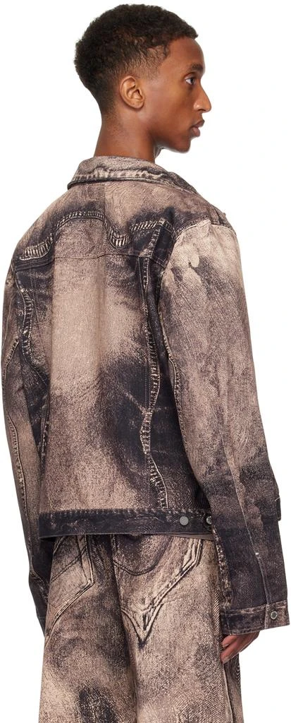 CAMPERLAB Pink Distorted Print Denim Jacket 3