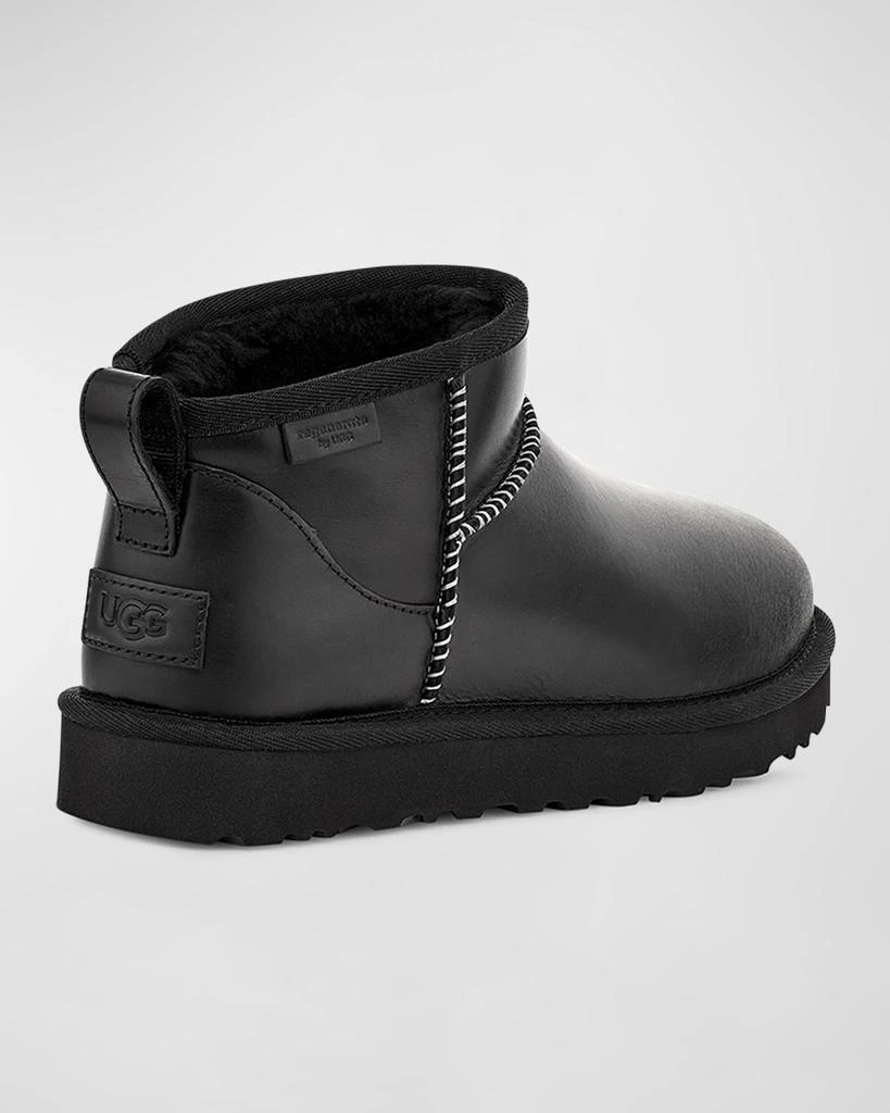 UGG Classic Ultra Mini Leather Cozy Ankle Boots 3