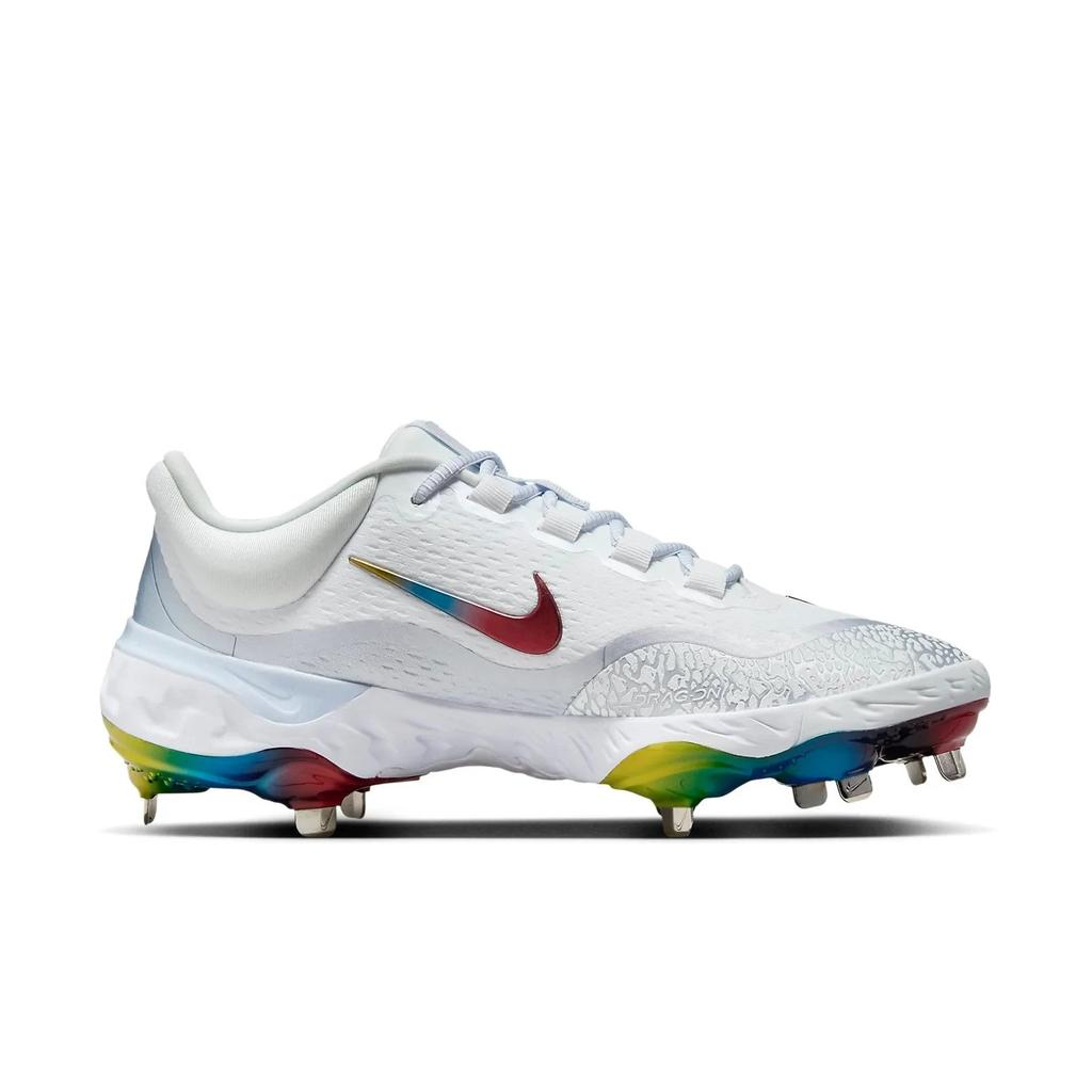 NIKE Alpha Huarache Elite 4 Low FD2745-106 Men's Rainbow Baseball Cleats ACAD337