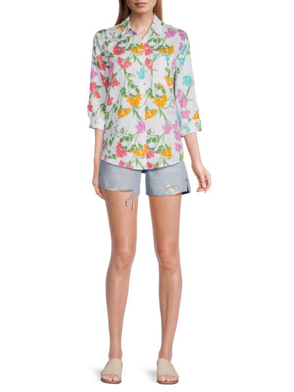 Saks Fifth Avenue 100% Linen Relaxed-Fit Shirt