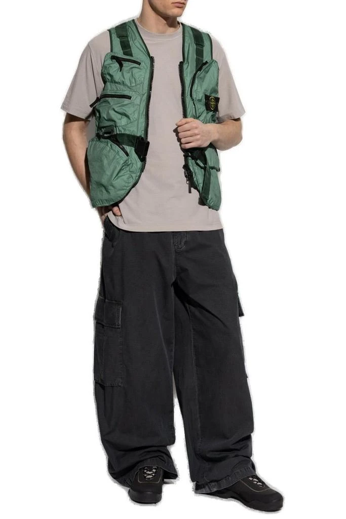 Shop Stone Island Membrana 3L TC Logo Patch Gilet on Sale at