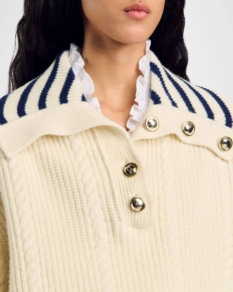 Sandro Arthus Rib-Knit Sailor Sweater 3